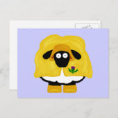 スコティッシュシープハガキ ポストカード (正面/裏面)