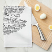 スコティッシュスラング語マップキッチンタオル キッチンタオル (四つ折り)