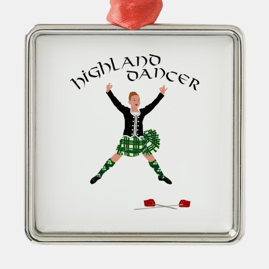 スコティッシュソードダンサー – Gillie Callum メタルオーナメント (正面)