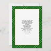 スコティッシュタータンチェッククランプレイドパーソナライズされたパーティーインビ 招待状 (裏面)