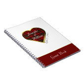 スコティッシュタータンチェック結婚プレイドズゲストサインイン ノートブック (右側)