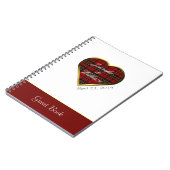 スコティッシュタータンチェック結婚プレイドズゲストサインイン ノートブック (左側)