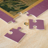 スコティッシュチスルフラワーズヴィンテージ写真 ジグソーパズル (側面)