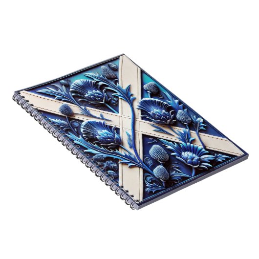 スコティッシュティストルデザイン付きノートモダンブック ノートブック (右側)