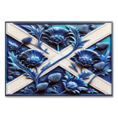 スコティッシュティスルの付いた特別なテーブルカード テーブルナンバー (裏面)