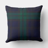 スコティッシュティスルオンダークタータンチェック名前をカスタムする クッション (裏面)