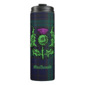 スコティッシュティスルオンダークタータンチェック名前をカスタムする タンブラー (正面)