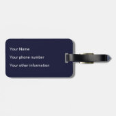 スコティッシュティスルオンダークタータンチェック名前をカスタムする ラゲッジタグ (裏面横)