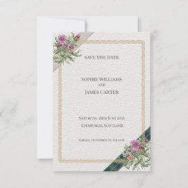 スコティッシュティスルケルトタータンチェック結婚ズ セーブザデート