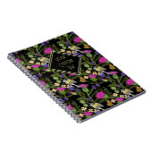 スコティッシュティスルコタジェコアパターンノート ノートブック (右側)