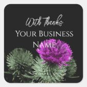 スコティッシュティスルサンキュースクエアステッカー スクエアシール (正面)