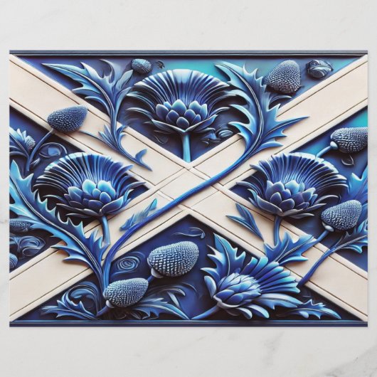 スコティッシュティスルズデザイン付きレターヘッド (正面)