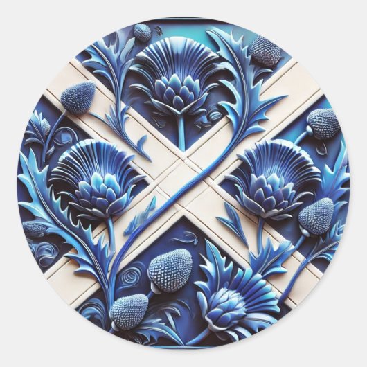 スコティッシュティスルズデザイン ラウンドシール (正面)