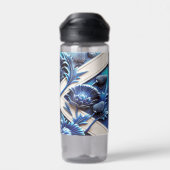 スコティッシュティスルデザイン付きウォーターボトル ウォーターボトル (背面)