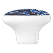 スコティッシュティスルデザイン付きセラミックノブの引っ張り セラミックノブ (側面)