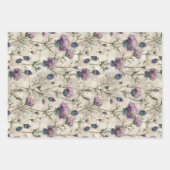 スコティッシュティスルデザイン ラッピングペーパーシート (正面)