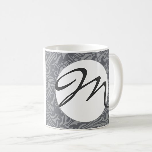 スコティッシュティスルノットウィリアムモリススタイル コーヒーマグカップ (正面右)