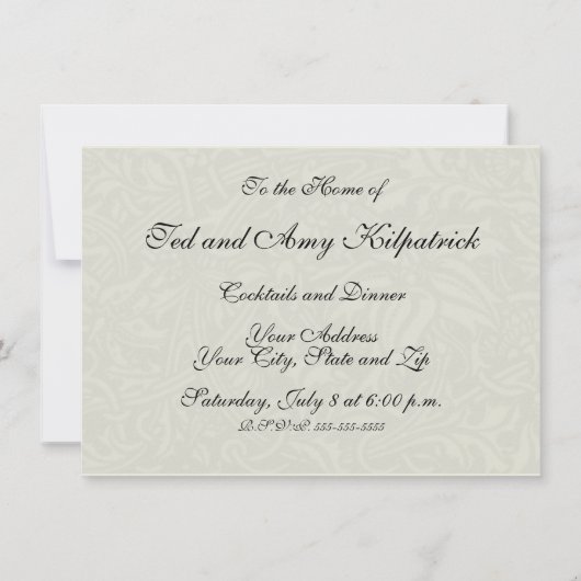 スコティッシュティスルノットウィリアムモリススタイル 招待状 (裏面)