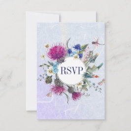 スコティッシュティスルフローラウェディングRSVP 出欠カード