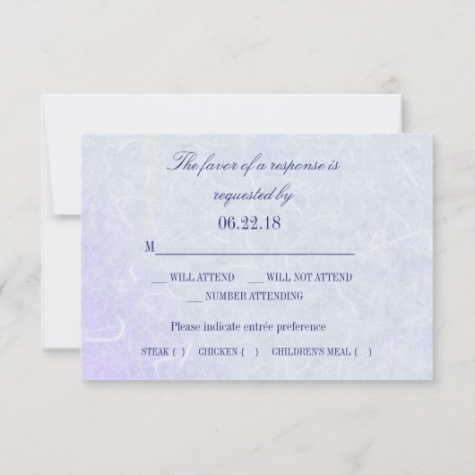 スコティッシュティスルフローラウェディングRSVP 出欠カード (裏面)