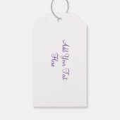 スコティッシュティスルフローラポパーソナライズされたシー ギフトタグ (裏面)