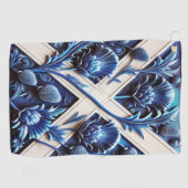 スコティッシュティスル付きゴルフタオルデザイン ゴルフタオル (横)