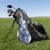 スコティッシュティスル付きゴルフタオルデザイン ゴルフタオル (グリーン)