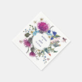 スコティッシュティスル結婚フローラ紙ナプキンス スタンダードカクテルナプキン (角)