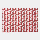 スコティッシュテリアかわいい赤いキッチンタオル キッチンタオル (横)