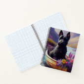 スコティッシュテリアがパドルに乗る：風光明媚な冒険 ノートブック (内部)