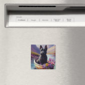 スコティッシュテリアがパドルに乗る：風光明媚な冒険 マグネット (インサイチュ (食洗機))