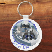 スコティッシュテリアがボートに キーホルダー (正面)