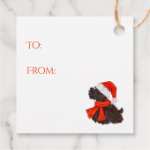 スコティッシュテリアとサンタハット&スカーフ フェイバータグ (裏面)