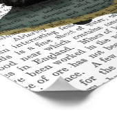 スコティッシュテリアとスケートボード ポスター (角)