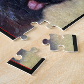 スコティッシュテリアとタータンチェックとヘザー ジグソーパズル (側面)