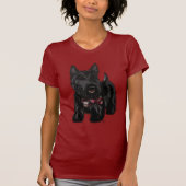 スコティッシュテリアとボウ Tシャツ (正面)