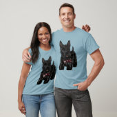 スコティッシュテリアとボウ Tシャツ (ユニセックス)