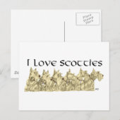 スコティッシュテリアのウェーティンが大好き ポストカード (正面/裏面)