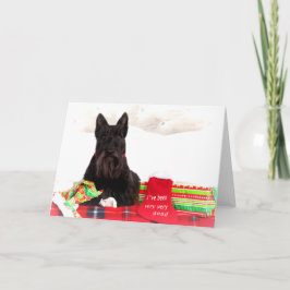 スコティッシュテリアのクリスマスカード シーズンカード