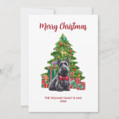 スコティッシュテリアのクリスマスカード シーズンカード (正面)