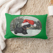 スコティッシュテリアのクリスマスピロー ランバークッション (ブランケット)