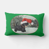 スコティッシュテリアのクリスマスピロー ランバークッション (裏面)