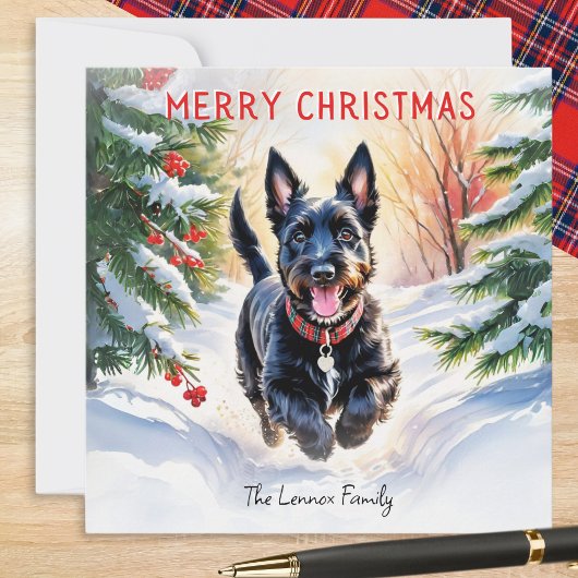 スコティッシュテリアのクリスマス シーズンカード
