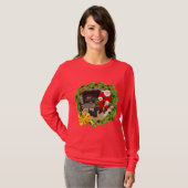 スコティッシュテリアのクリスマス Tシャツ (正面フル)