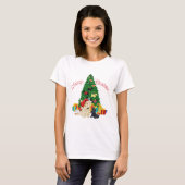 スコティッシュテリアのクリスマス Tシャツ (正面フル)