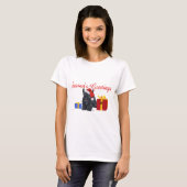 スコティッシュテリアのクリスマス Tシャツ (正面フル)