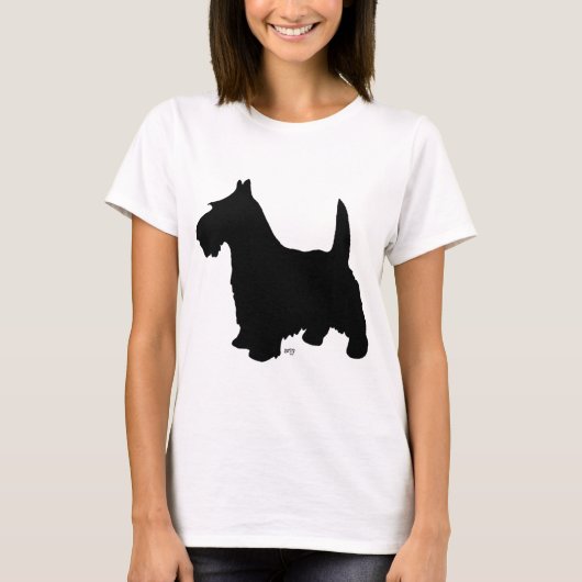 スコティッシュテリアのシルエット Tシャツ (正面)