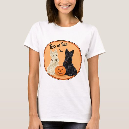 スコティッシュテリアのハロウィン Tシャツ (正面)
