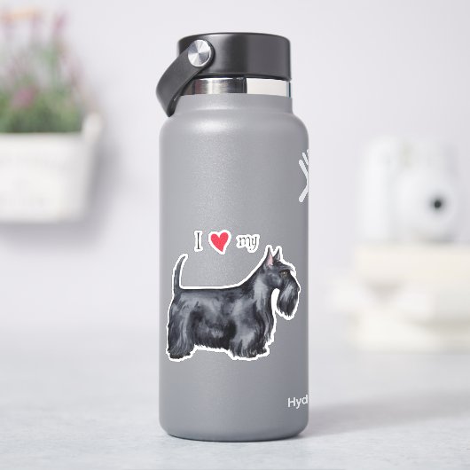 スコティッシュテリアのビニールステッカーが大好き シール (HydroFlask)
