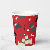 スコティッシュテリアの前足とボーンズレッド 紙コップ (右)